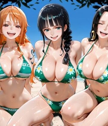 【エロ漫画raw】ビーチで出会った美女をナンパしてメス堕ちさせた話 ワ○ピース