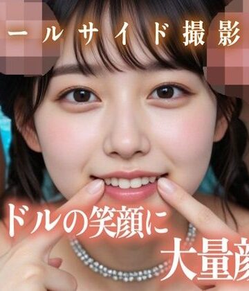 【エロ漫画raw】アイドルの笑顔に大量顔射プールサイド撮影会