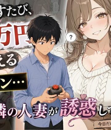 【エロ漫画raw】押すたび1万円消えるボタン…その度に隣の人妻がエロく体を擦りつけて誘惑してくる