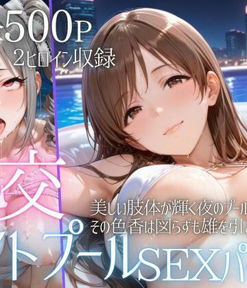 【エロ漫画raw】リフレッシュのはずが…ナイトプールでビキニ乱交SEX part4